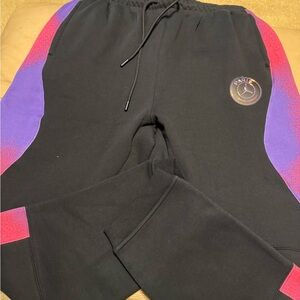 Nike PSG Black Joggers with Purple and Pink Accents unisex XL